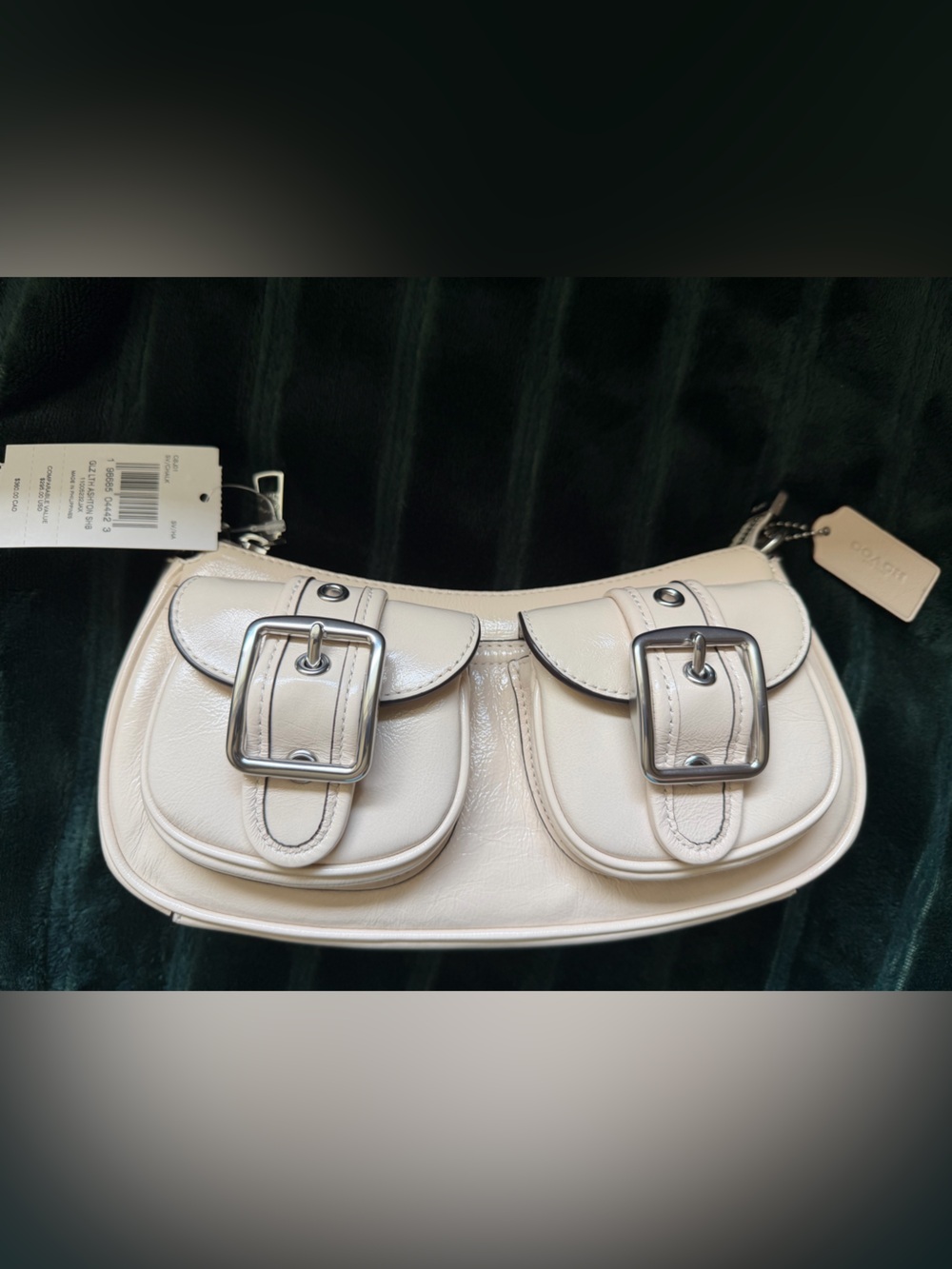 NWT Coach Ashton Chalk Baguette Bag